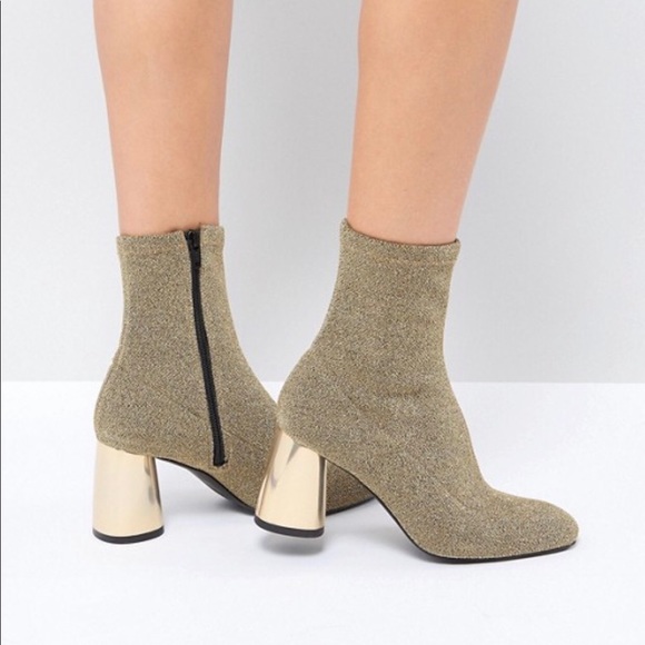 Free People Shoes - Free People Metallic Gold Booties Size 38.